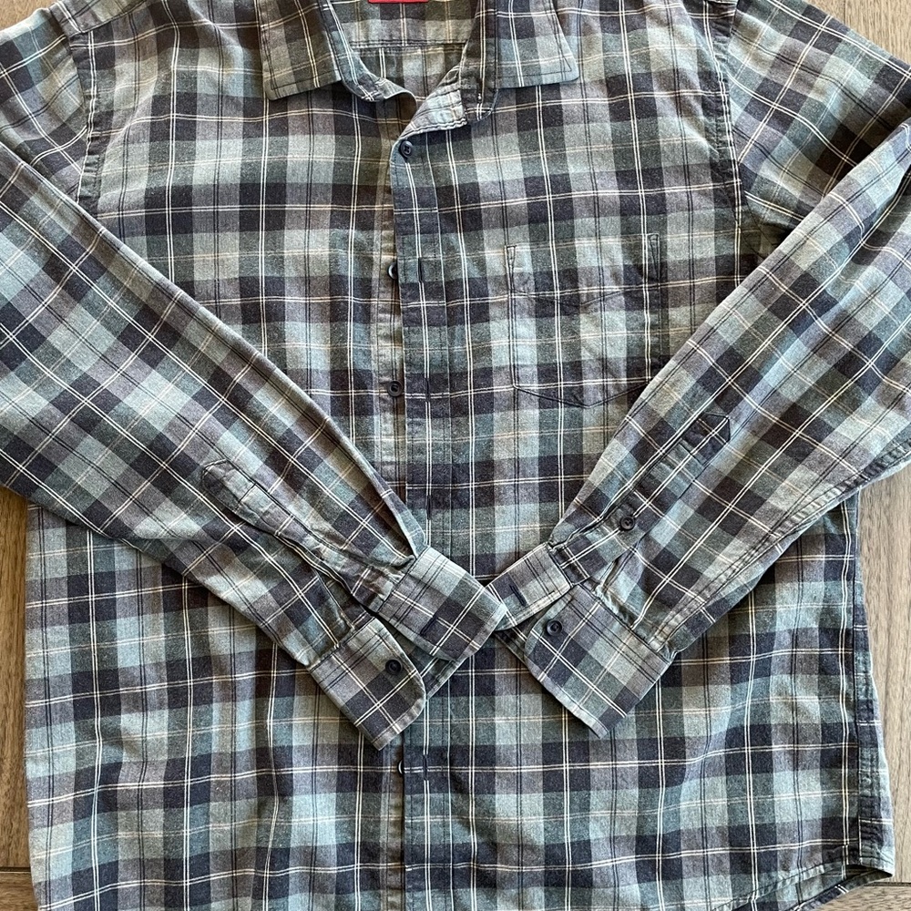 UNTUCKit Men's Checkered Shirt - Black and White